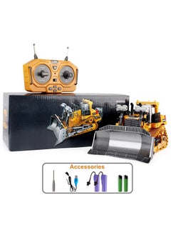 Dwi Dowellin Dwi Dowellin Rc Bulldozer Toys for Boys,Construction Remote Control Bulldozer with Metal bulldozing Shovel Lights/Sounds for Kids Boys  - Image 5