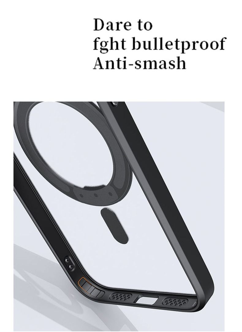 Color Fans - For iPhone 13 Pro 6.1 inch Case Magnetic Magsafe Ring Stand Black Cover - Image 1