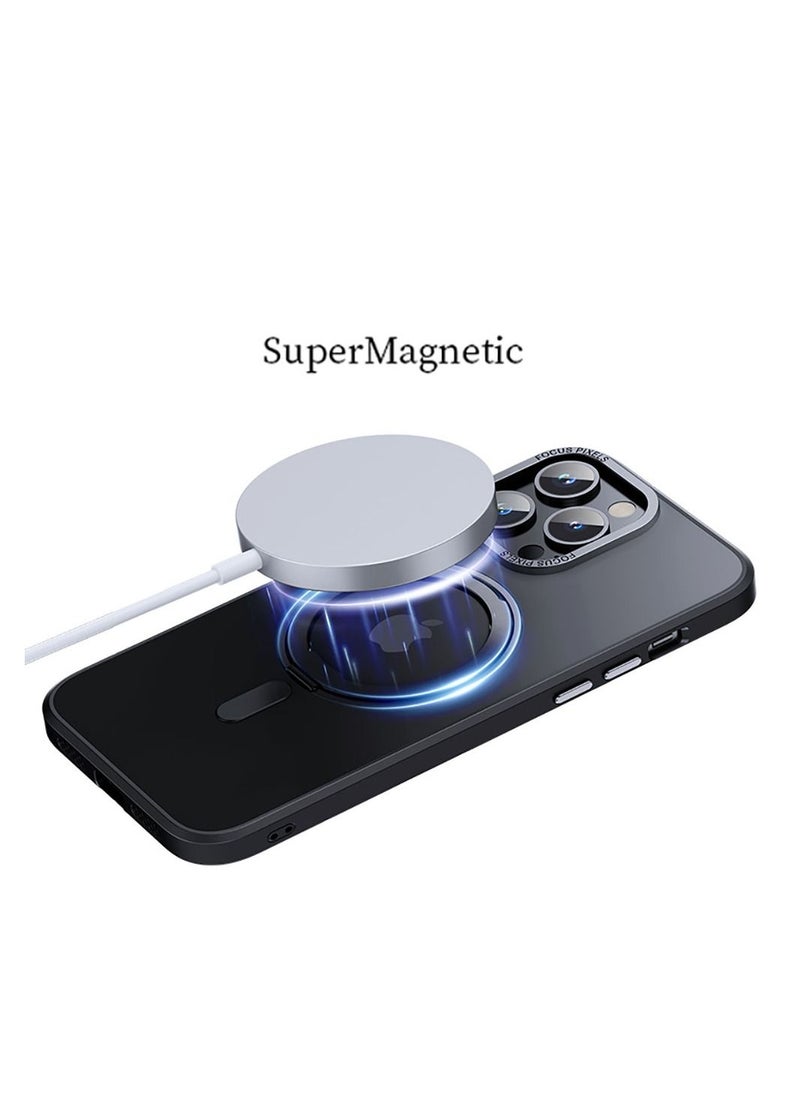 Color Fans - For iPhone 13 Pro 6.1 inch Case Magnetic Magsafe Ring Stand Black Cover - Image 1