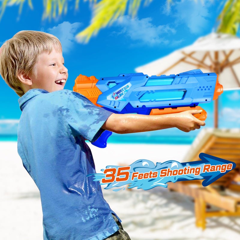 Quanquer 1200cc Super Squirt Water Guns for Kids Adults - 2 Pack Super Water Soaker with Excellent Range - Ideas Gift Toys for Summer Outdoor Swimming Pool Beach Sand Water Fighting Play - Image 5
