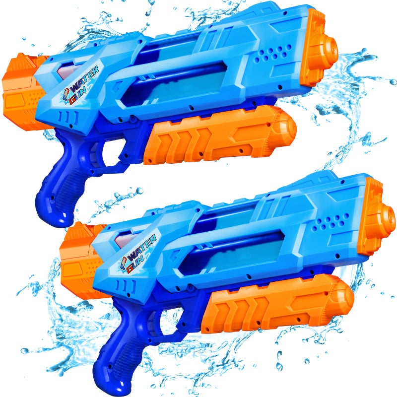Quanquer 1200cc Super Squirt Water Guns for Kids Adults - 2 Pack Super Water Soaker with Excellent Range - Ideas Gift Toys for Summer Outdoor Swimming Pool Beach Sand Water Fighting Play - Image 1