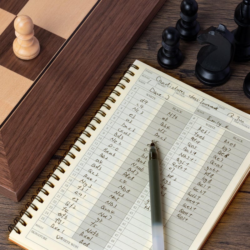 A&A Eye-Protection Chess Scorebook/Matches  Score Pad / 50 Games / 100 Moves / 2 Pack - Image 3