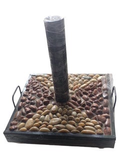 ماركة غير محددة قاعده شمسيه خيمه شاسيه حديد اللون اسود مع خرسانه وظلط ديكور مزوده بالعجل وفرامل  - Image 1