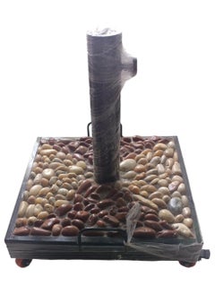 ماركة غير محددة قاعده شمسيه خيمه شاسيه حديد اللون اسود مع خرسانه وظلط ديكور مزوده بالعجل وفرامل  - Image 2