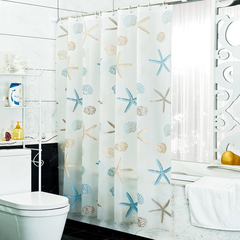 2pcs Cartoon Printing PEVA Partition Curtain PVEA Shower Curtain Cloth Shower Curtains Bathing Curtain Home Shower Room Decoration (150x180 CM) - Image 5