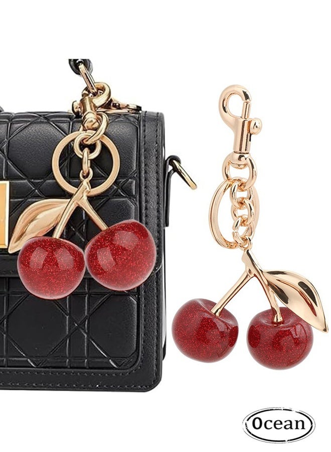 جي أس كيس الكرز سحر محفظة سحر سلاسل المفاتيح - السيارة الكرز اكسسوارات كيس اكسسوارات Keychians هدايا للمرأة محفظات حقائب حقائب محفظات حقائب الظهر - Image 1
