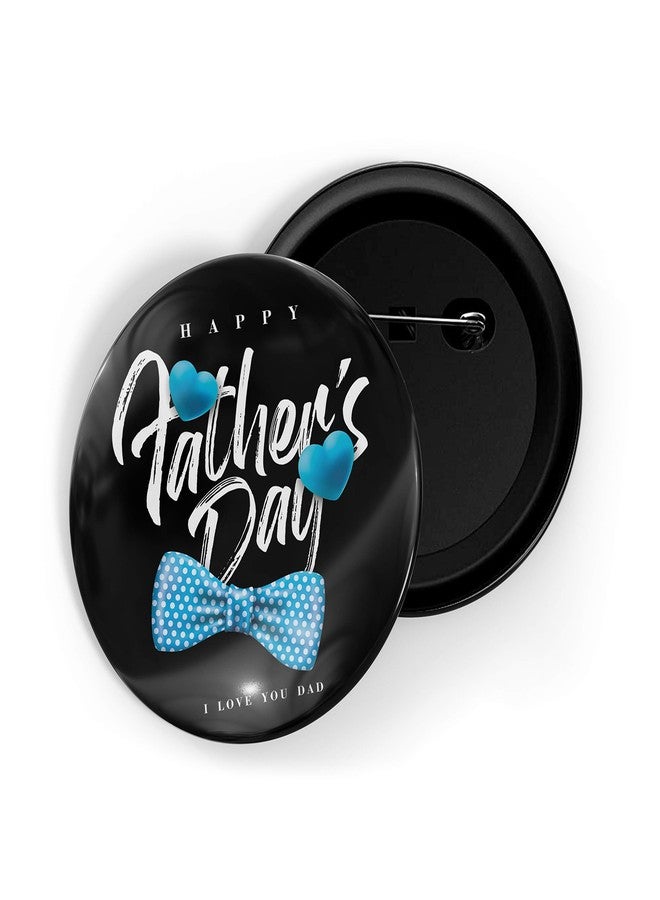 dhcrafts Pin Badges Black Father's Day D2 Glossy Finish Design Pack of 1 - Image 1