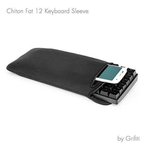 GRIFITI Chiton Fat 12 6.5" x 13.5" Neoprene Keyboard Sleeve Cover for Tenkeyless Mechanical & 11-13 Inch 10keyless Keyboards Portable Case - Extra Pocket for Cable, Computer Mouse or Gaming Trackpad - Image 4