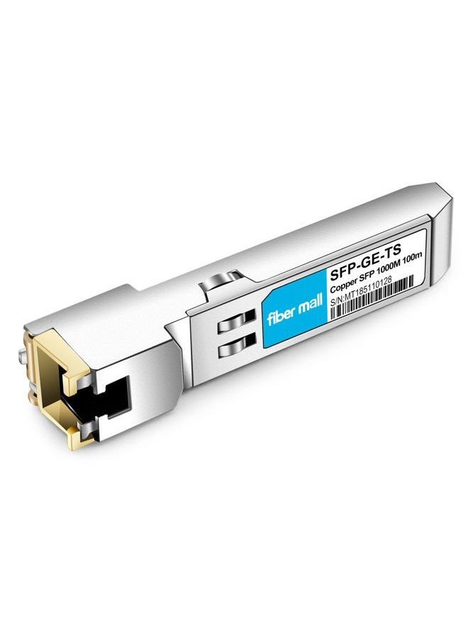 fiber mall SFP to RJ45 for Cisco GLC-T GLC-TE SFP-GE-T Ubiquiti Unifi UF-RJ45-1G Netgear AGM734 Mikrotik S-RJ01D Link Finisar 1000BASE-T SFP Copper RJ-45 100m Transceiver Module - Image 1
