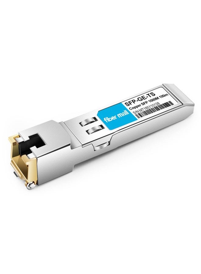 fiber mall SFP to RJ45 for Cisco GLC-T GLC-TE SFP-GE-T Ubiquiti Unifi UF-RJ45-1G Netgear AGM734 Mikrotik S-RJ01D Link Finisar 1000BASE-T SFP Copper RJ-45 100m Transceiver Module - Image 2