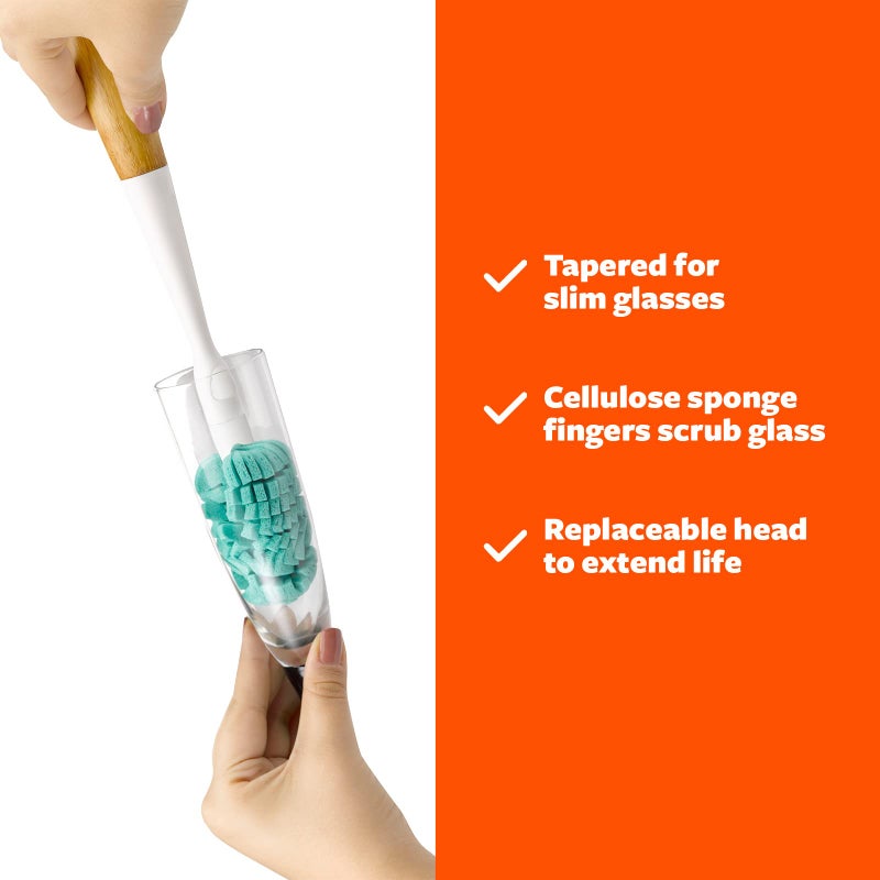 Full Circle Replacement Sponge Head for Magic Wand - Non Scratch Glass Safe Scrubber - Image 2