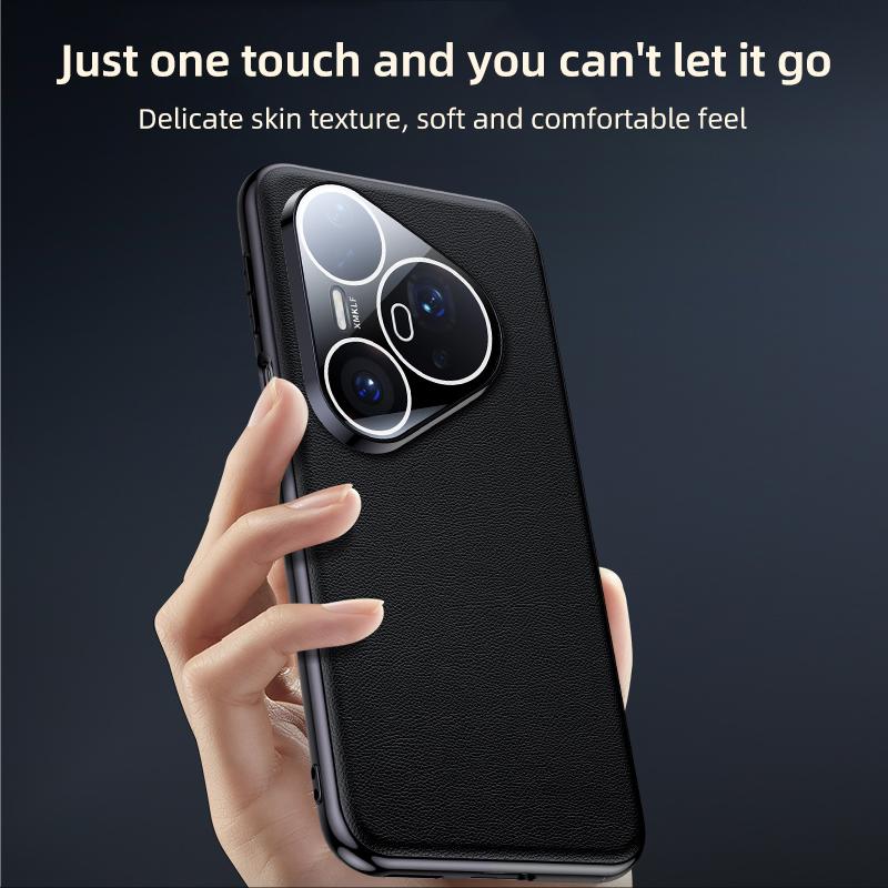 erorex For Huawei Pura 80 Pro 5G  Feel Leather Texture Cooling Phone Case(Cyan-blue) - Image 5