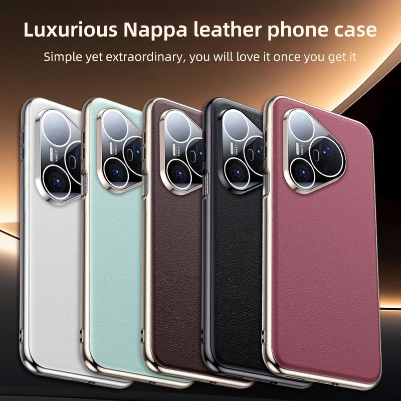 erorex For Huawei Pura 80 Pro 5G  Feel Leather Texture Cooling Phone Case(Cyan-blue) - Image 2
