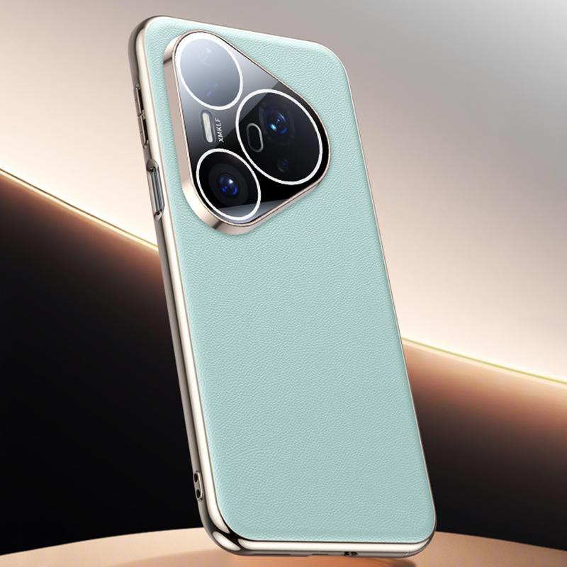 erorex For Huawei Pura 80 Pro 5G  Feel Leather Texture Cooling Phone Case(Cyan-blue) - Image 1