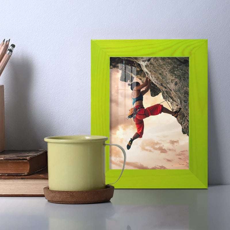 Renditions Gallery Renditions 3.5x5 inch Solid Wood Picture Frame  High Definition Glass and High-end Modern Style Cream Colored for Wall and Tabletop Photo Display  Avocado Wood Grain Frame - Image 2