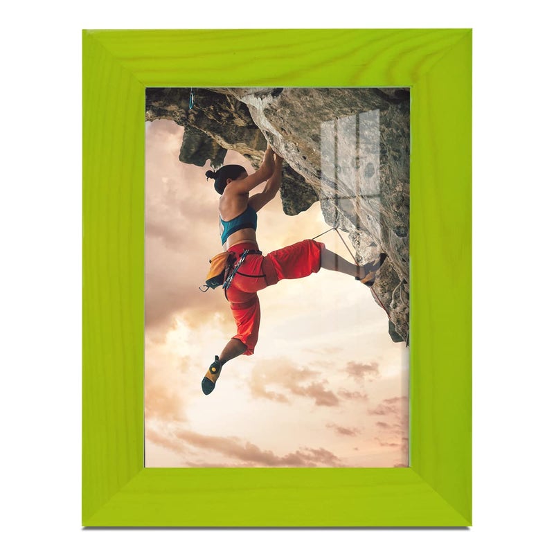 Renditions Gallery Renditions 3.5x5 inch Solid Wood Picture Frame  High Definition Glass and High-end Modern Style Cream Colored for Wall and Tabletop Photo Display  Avocado Wood Grain Frame - Image 1