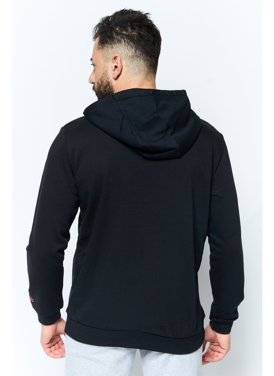 SKECHERS Men Sportswear Fit Brand Logo Outdoor Hoodies, Black  - Image 4