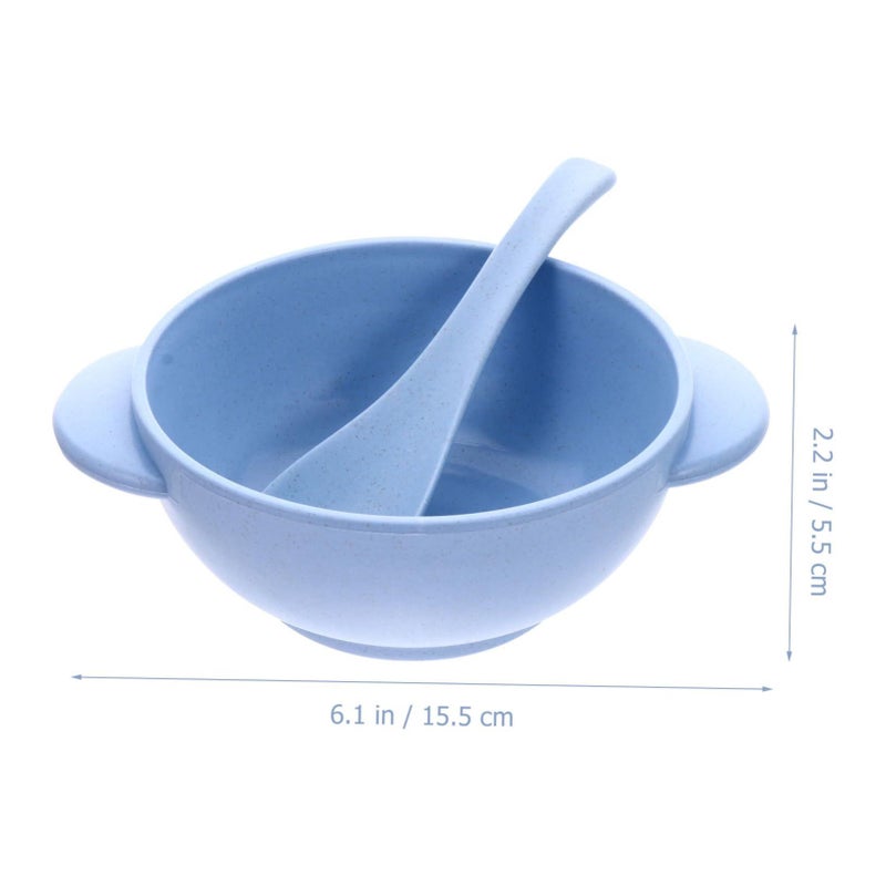 Wheat Straw Bowls with Spoon Set For Snack Safe Food Serving SUPVOX - Image 3