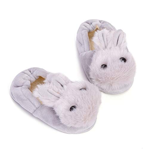 Enteer Baby Girls' Rabbit Slipper 7-8 M US Toddler Pink - Image 1