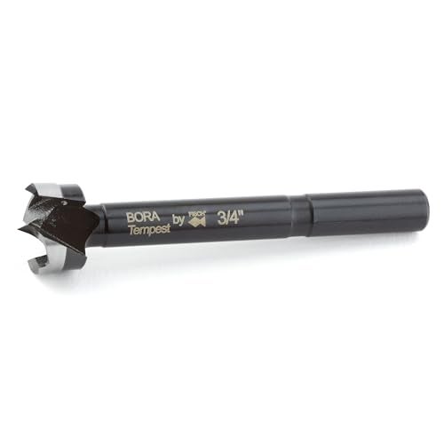 Bora BFB009720 34 Dia Tempest Forstner Bit 312 OAL Round 38 Shank for Wood Drilling Ideal for Cabinet Making and Fine Woodworking Projects - Image 1