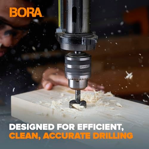 Bora BFB009720 34 Dia Tempest Forstner Bit 312 OAL Round 38 Shank for Wood Drilling Ideal for Cabinet Making and Fine Woodworking Projects - Image 3