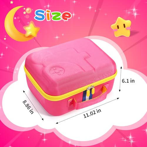 OUKNAK Hard Travel Case Compatible with Little Tikes for Story Dream Machine Books Starter Set Protective Hard Case Container for Storytime Audio Play Real for Littles Character Collection Pink - Image 5