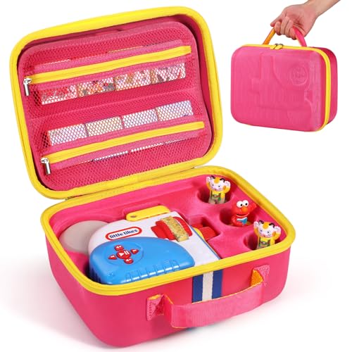 OUKNAK Hard Travel Case Compatible with Little Tikes for Story Dream Machine Books Starter Set Protective Hard Case Container for Storytime Audio Play Real for Littles Character Collection Pink - Image 1