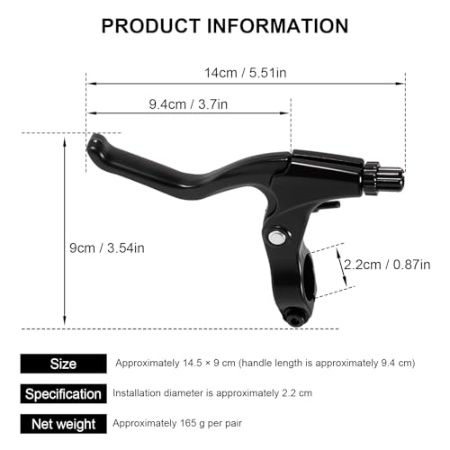 Chooee Bicycle Brake Lever,Mountain Bike Handlebar Brake Lever for MTB, Short Black - Image 5