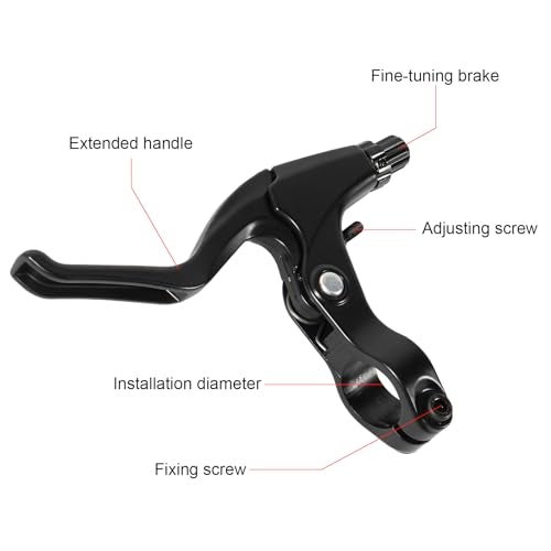 Chooee Bicycle Brake Lever,Mountain Bike Handlebar Brake Lever for MTB, Short Black - Image 3