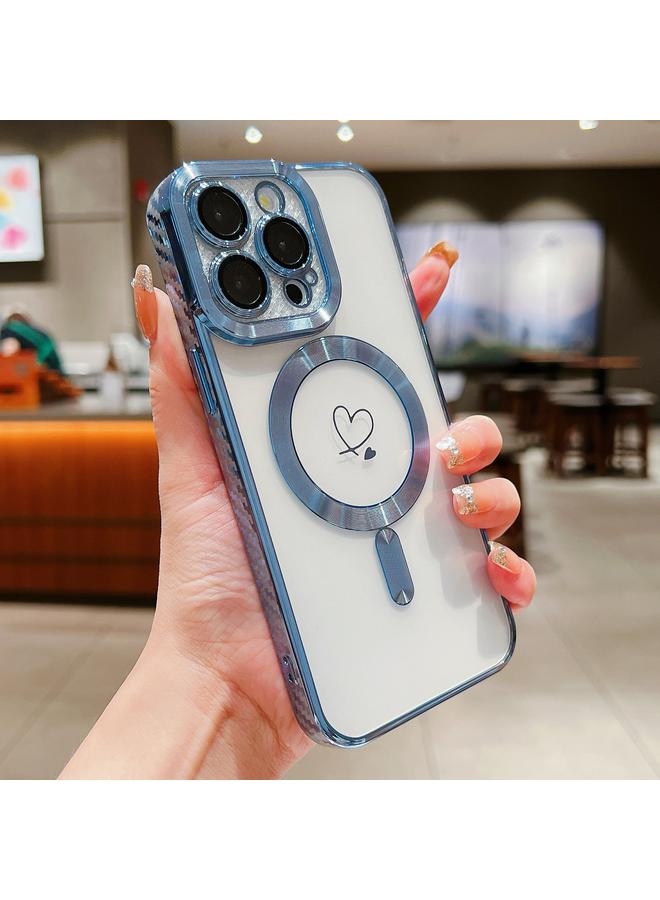 Zaboon Case For iPhone 13 Pro Loves Carbon Fiber Clear Plated Magsafe TPU Phone Case - Image 1