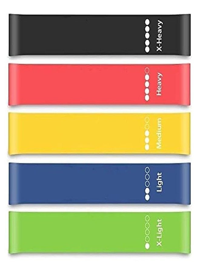 CHAMELI Resistance Loop Exercise Bands for Squats, HIPS, Legs, Butt, Glutes and Heavy Workouts Physical Therapy, Rehab, Stretching, Home Fitness (Set of 5) - Image 1