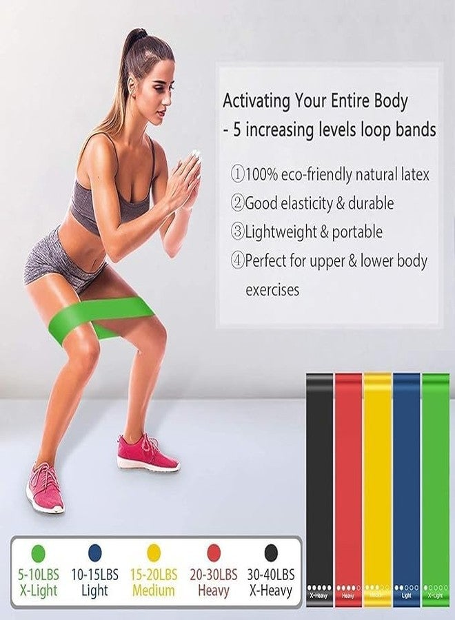 CHAMELI Resistance Loop Exercise Bands for Squats, HIPS, Legs, Butt, Glutes and Heavy Workouts Physical Therapy, Rehab, Stretching, Home Fitness (Set of 5) - Image 5