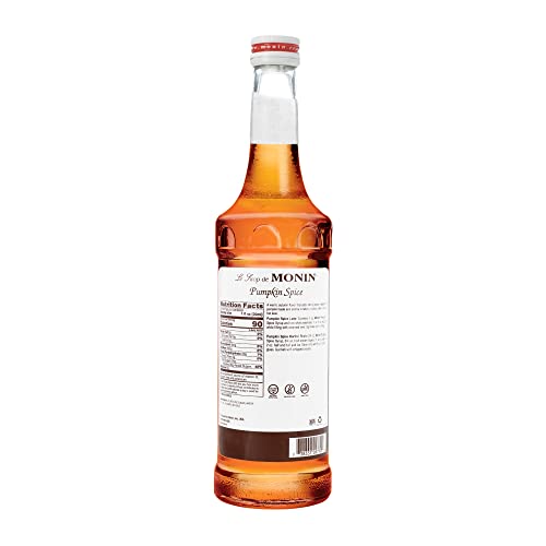 Monin - Pumpkin Spice Syrup, Hints of Nutmeg and Cinnamon, Natural Flavors, Great for Lattes, Mochas, Steamers, Teas, Ciders and Dessert Cocktails, Non-GMO, Gluten-Free (750 ml) - Image 2