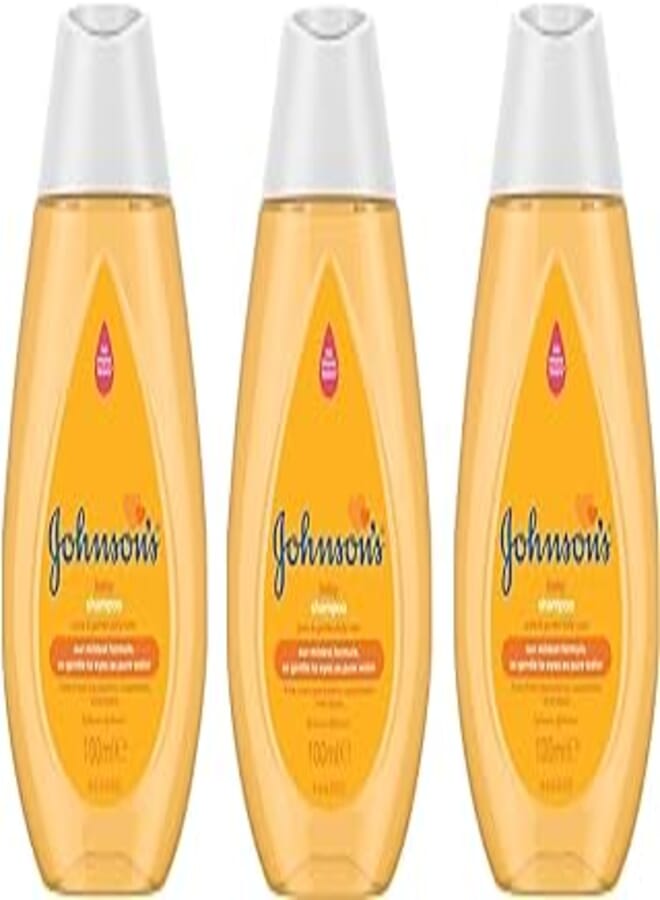J2 3 x 100ml Baby Shampoo Pure & Gentle Daily Care Mild Formula No More Tears Hypoallergenic