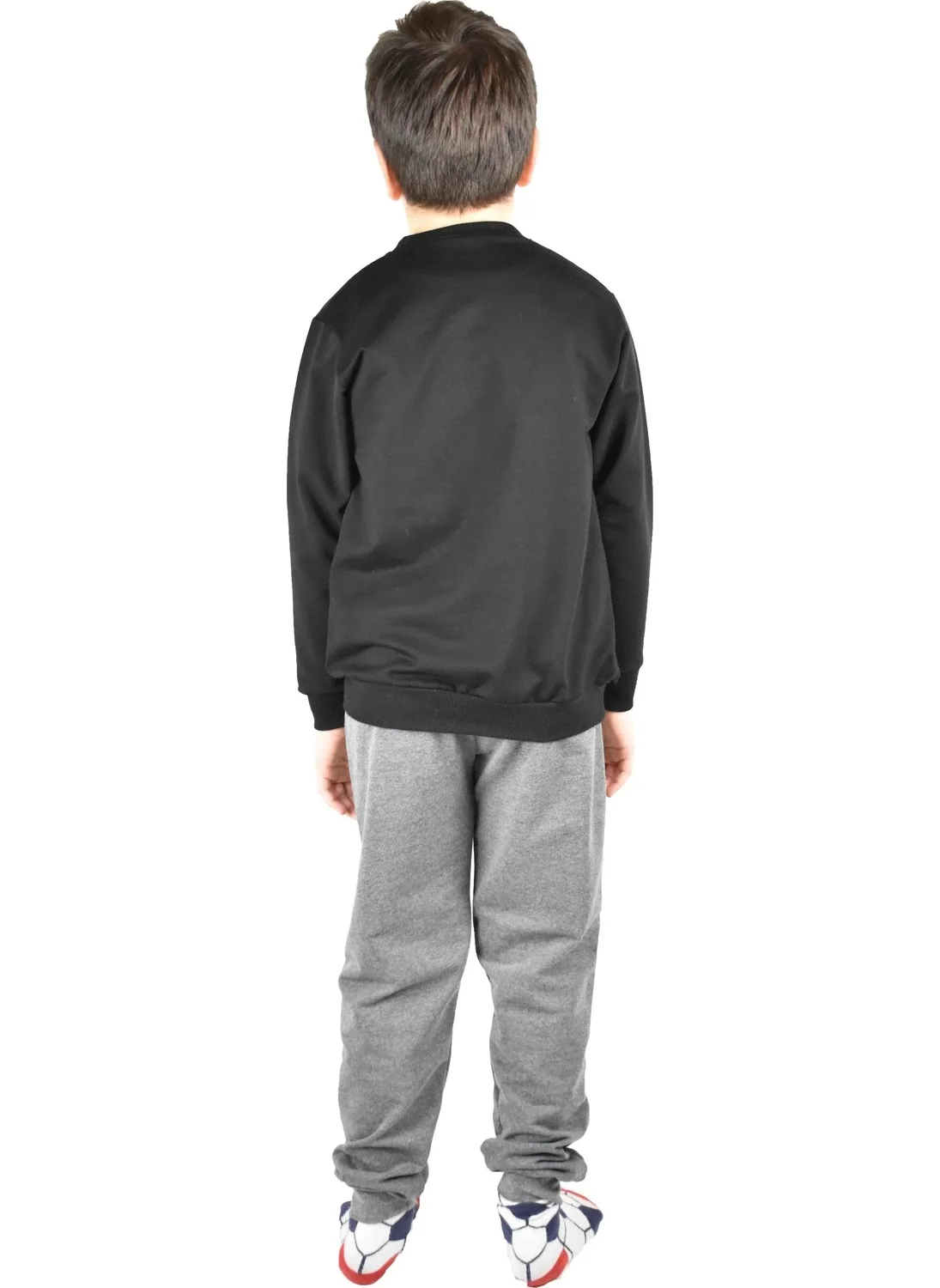 Bluence Men's Waiter Printed Black Cotton Tracksuit Set