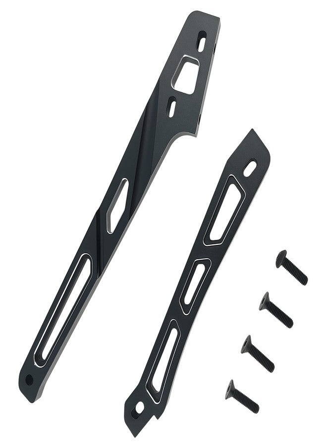 Ruivexi Heavy Duty RC Aluminum Chassis Brace Upgrade Kit for ARRMA 1/8 Kraton 6S BLX V6 - Front & Rear Alloy Reinforced Rods, CNC Machined RC Car Replacement Parts (Black) - Image 1