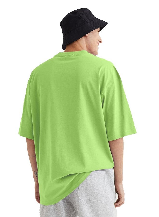 LEOTUDE Men's Oversized Half Sleeve Round Neck T-Shirt (PO3_FS49_Going-STRNR_Wild_P_Black, Maron_M) - Image 4