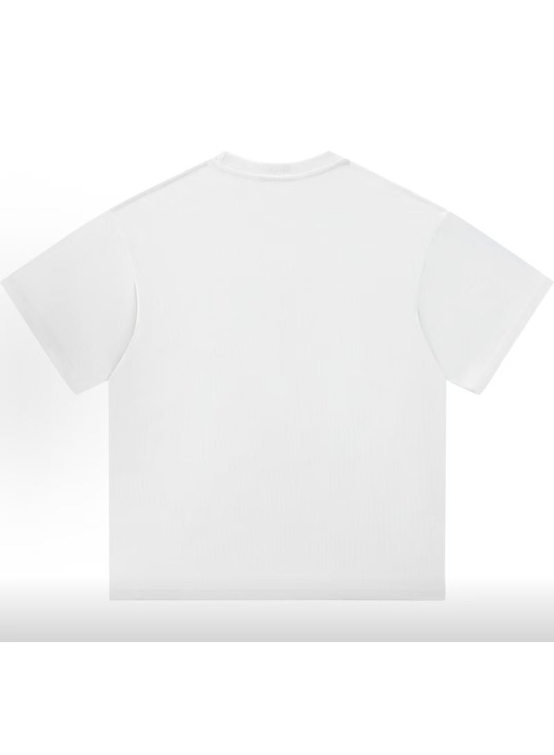 Dickies Hamburger Print Loose Versatile White T-shirt Size M - Image 3