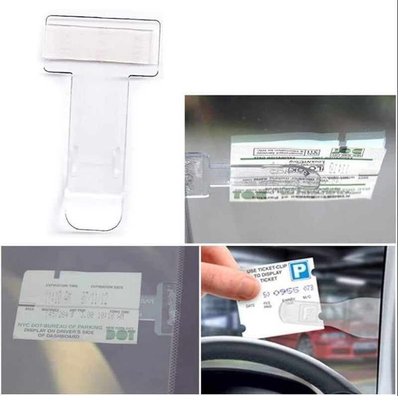 IDEA CHASERS Car ClipTransparent Invoice Ticket Folder Car Windscreen Window Parking Permits Ticket Holder Clip (Pack of 1) - Image 4