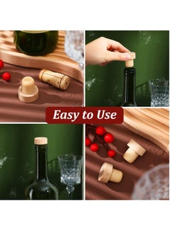 KASTWAVE Wine Bottle Corks T Shaped Cork Plugs for Wine Cork Wine Stopper Reusable Wine Corks Wooden and Rubber Wine Stoppers Bottle Stoppers Sealing Plug Bottle Stopper for Beer Bottles Craft  - Image 4