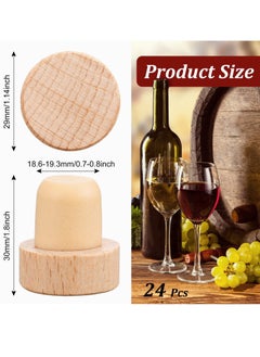 KASTWAVE Wine Bottle Corks T Shaped Cork Plugs for Wine Cork Wine Stopper Reusable Wine Corks Wooden and Rubber Wine Stoppers Bottle Stoppers Sealing Plug Bottle Stopper for Beer Bottles Craft  - Image 2