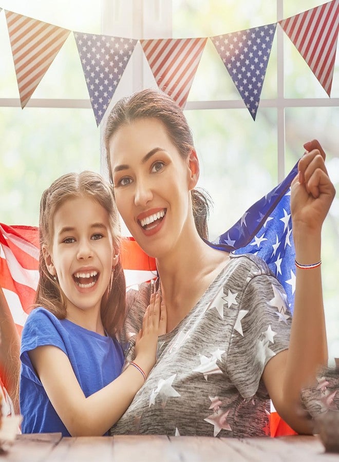 INENIMARTJ USA American Flag Rhinestone Bracelet for Women 4th of July Bracelets Patriotic Bracelets 3pcs Red White Blue Zircon Tennis Bracelets Independence Day Jewelry (red white blue) - Image 4