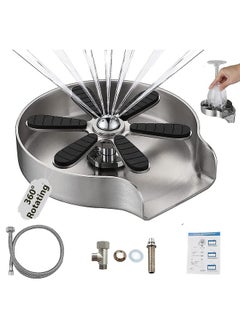 MQFORU Glass Rinser for Kitchen Sink, High-Pressure Bottle Washer Stainless Steel Glass Rinser for Kitchen Sink Glass Cup Cleaner Sink Attachment Washer Baby Bottle, Glass Cup, Wine Glass  - Image 1