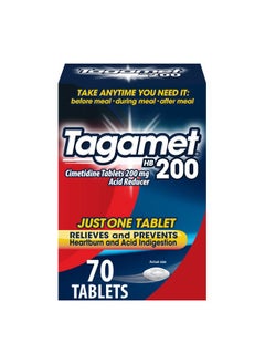Tagamet HB 200 mg Cimetidine Acid Reducer and Heartburn Relief, 70 Count  - Image 1