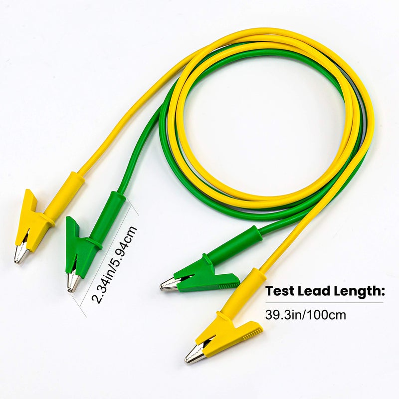 KAIWEETS 5PCS Alligator Clips Electrical Test Leads Set, 15A Jumper Wires Heavy Duty with Protective Copper Clips, Premium Cables for Electrical Testing, Experiment, 5 Colors 39.6 inches - Image 5