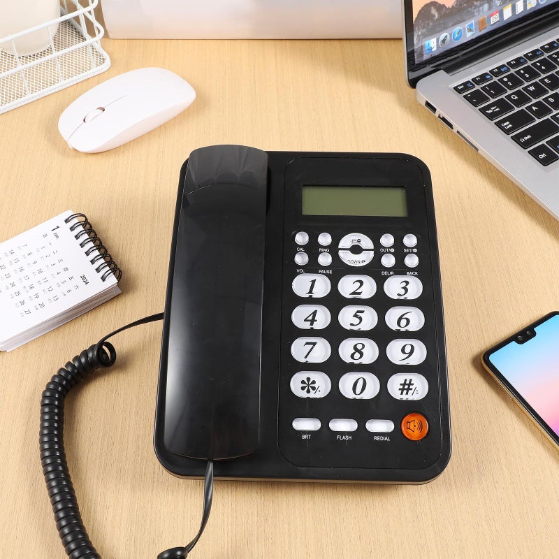 Classic Corded Telephone with Caller ID Call Rejection and Call Forwarding for Home Office - Image 3