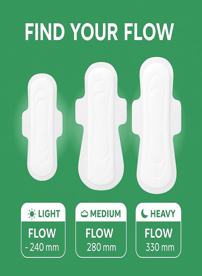 FabPad Organic Cotton Ultra Thin Rash Free Biodegradable Eco-Friendly Sanitary Pads Period Napkins with Disposable Cover (Medium Flow, Pack of 24) - Image 4
