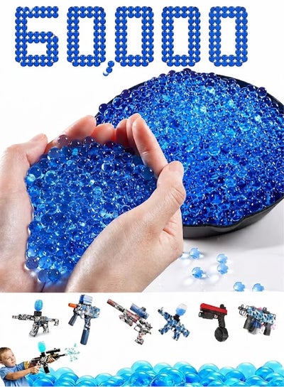 Kidzilla, Gel Blaster Beads 60000PCS – 7 Water Gel Balls for Splatter Ball Gun, Non