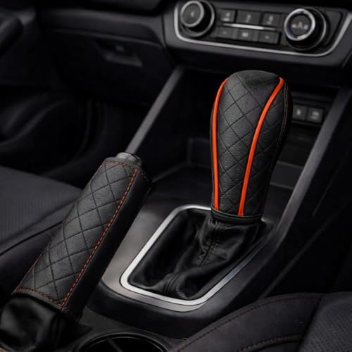 YOURKARTS.COM Yourkarts Car Gear Knob Cover & Handbrake Cover Set – Premium Material, Stylish Gear Handle & Brake Non Slip Waterproof Gear Shift Protector Universal Fit for car | Car Interior Accessory - Image 5