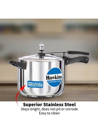 Hawkins Liters Stainless Steel Pressure Cooker With Inner Lid